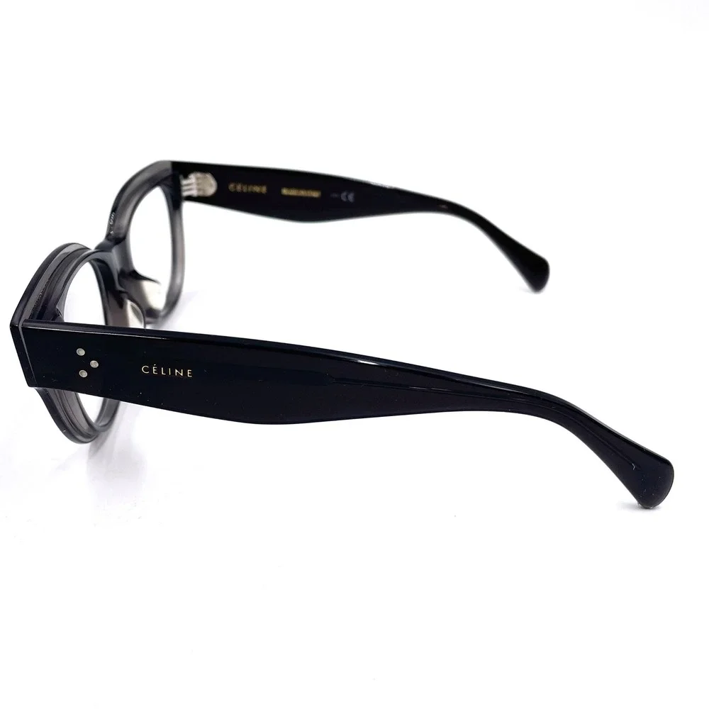 Celine‎ Eyeglasses Dark Gray Acetate Frames Full Rim Square Optical CL50015F